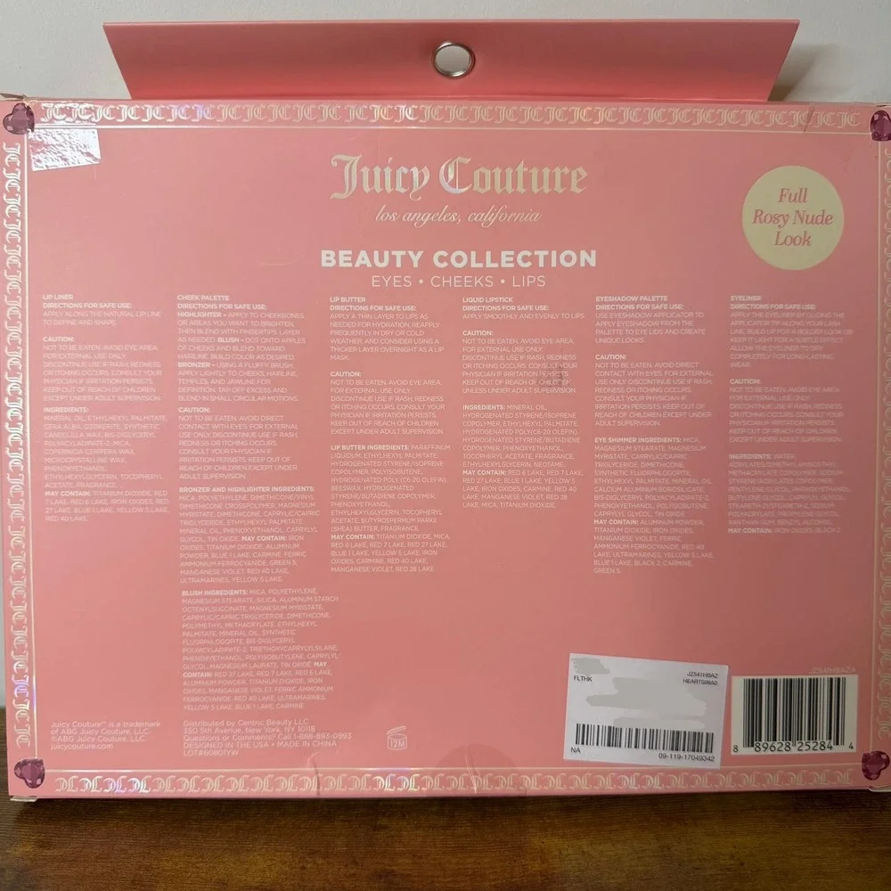 New Juicy Couture 6 Pc Lips Eyes Cheeks Set Liner Lipstick Butter Blush Makeup